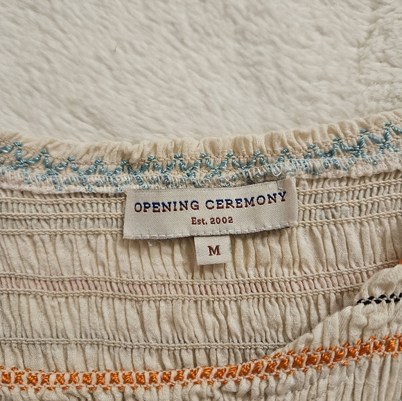 Opening Ceremony Smocked Ruffle Hem Dress Size M - Picture 10 of 11